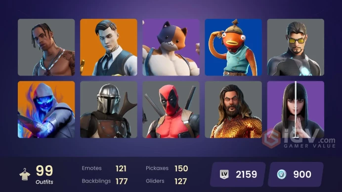[ALL PLATFORMS] 99 skins | Travis Scott | Astro Jack | Gold Midas | Gold Brutus | Fade | Mizuki | Predator | Spectra Knight | The Ageless|900 VB