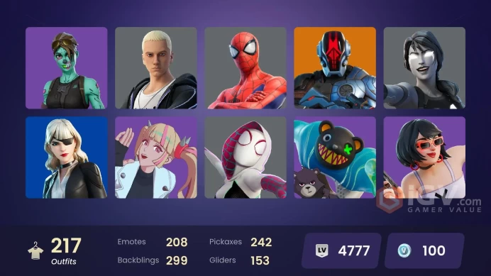 [PC/XBOX/PSN/SWITCH] 217 skins | Fashion Banshee | FNCS Renegade | Dummy Supreme | Championship Aura | Son Goku | Malik | The Imagined | 