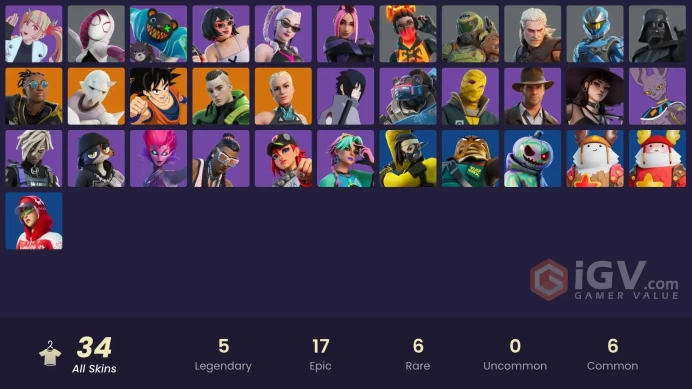 [PC/XBOX/PSN/SWITCH] 34 skins | Twyn | Snap | Paradigm (Reality-659) | Malik | Son Goku | Darth Vader | Spider-Gwen | Tectonic Komplex |