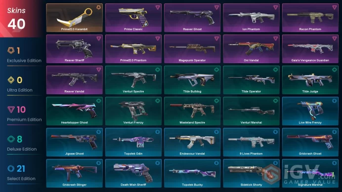 EU/TR - 12 Premium Skins-Prime//2.0 Karambit-Oni Vandal-Recon Phantom-Reaver Vandal-Endeavour Vandal-Ion Phantom-Magepunk Operator / Full Access