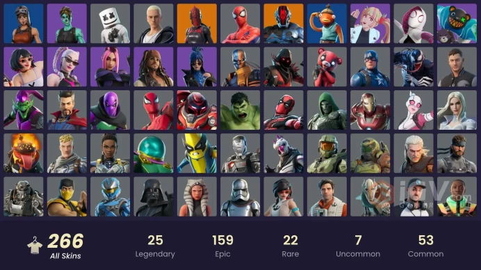 [PC/PSN/XBOX] 266 skins | Renegade Raider | Master Chief | Shady Doggo | Candy Axe | Malik | Spectra Knight | The Ageless | 0 VB