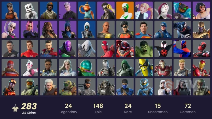 [PC/PSN/XBOX] 283 skins | Renegade Raider | Aerial Assault Trooper | Master Chief | Black Adam | Reaper Axe | Championship Jonesy | FNCS  skin