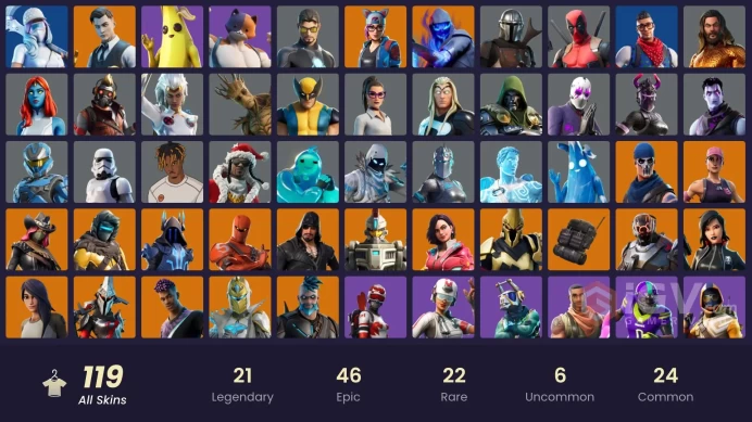 [PC/PSN/XBOX] 119 skins | SUPER DELUXE STW | Point It Out |Take The Elf | Cloud Striker | Strong Guard | Rage |Verve | 750 VB