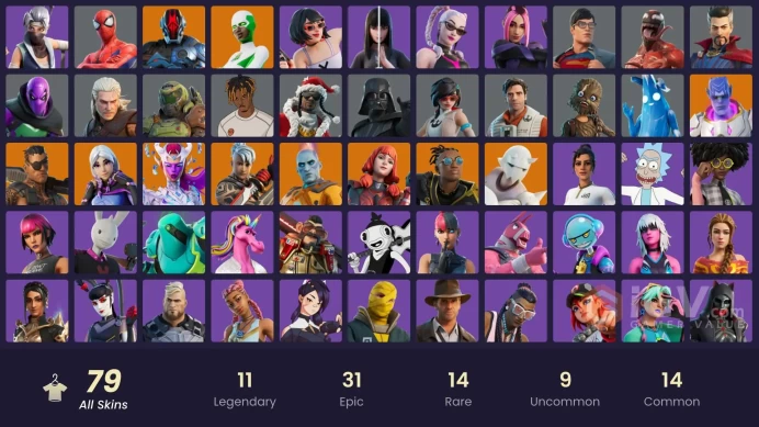 [PC/PSN/XBOX] 79 skins | Heron Stance Hero | Vivi Chroma | Sultura | Subzero Cryptic | FNCS 3:1 Champion | It's A Vibe | Malik | 500VB