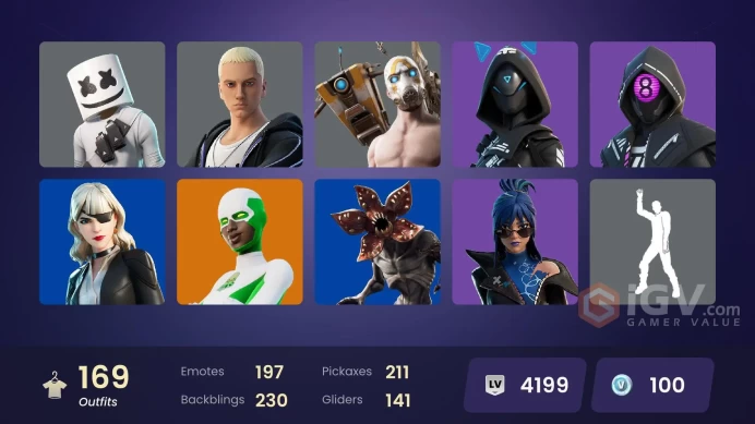 [PC/PSN/XBOX] 169 skins |  Psycho Bandit  |Candy Axe | It's A Vibe | Warm_up | In Da Party || Poki | Bird Call | Galaxy Scout | Valeria | 100 VB