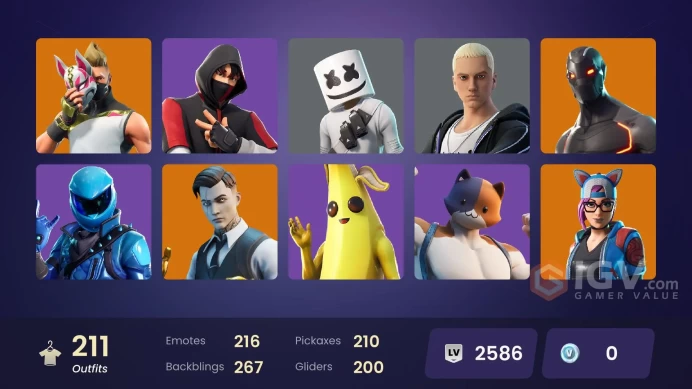 [PC/PSN/XBOX] 211 skins | Deluxe STW | IKONIK | Honor Guard | Orange Justice | Point It Out |In Da Party | Verve | Royale Bomber | 0 VB