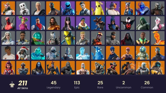 [PC/PSN/XBOX] 211 skins | Deluxe STW | IKONIK | Honor Guard | Orange Justice | Point It Out |In Da Party | Verve | Royale Bomber | 0 VB