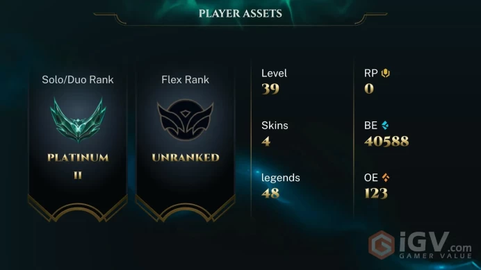 EUW] S16! - SPLIT 1! - Platinum 2 - SUP/ADC MAIN - 9.6K Be - Honor 1 - Ranked Ready - Instant Delivery