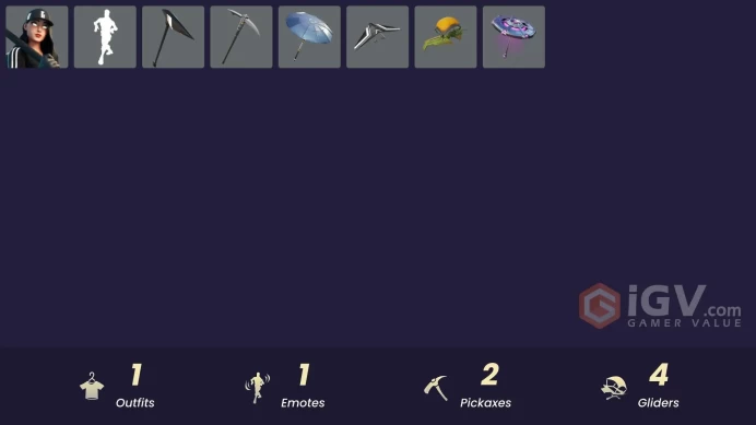 [PSN/XBOX/PC] 1 skins | Ruby Shadows | Blackout Bag | Fishstick Janky | Clawz Retro | Shadow Slicer | Sky Shadow | The Umbrella | Invasion