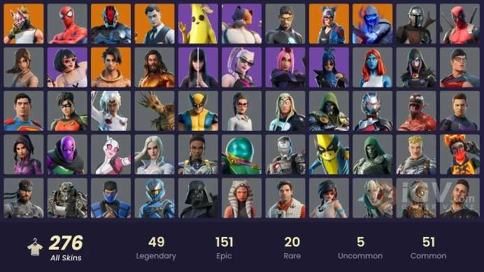 [PC/XBOX/PSN/SWITCH] 275 skins | OG STW | Gold Brutus | Gold Midas | Vivi Chroma | Lina Scorch | Subzero Cryptic | Cloud Striker | 900 VB