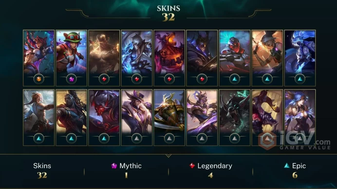 [EUW] S2026 - Diamond 4 - 52 Winrate - Honor 5 - 147 Champ - 33Skin -14K Be- 23Skin Shard -Instant Delivery