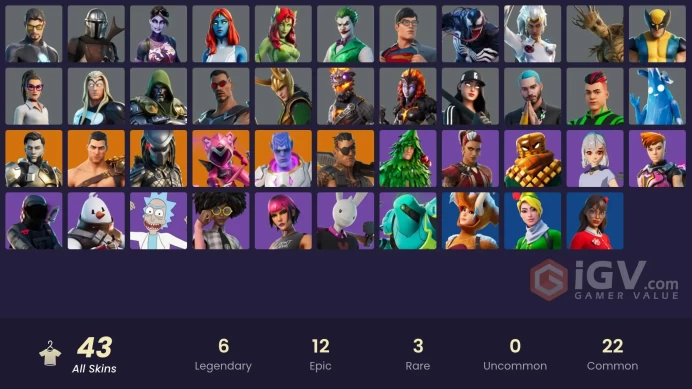 [PC/XBOX/PSN/SWITCH] 43 skins | Challenger Menace - Flame | Sandstone Joey | Predator | Mecha Cuddle Master | Kymera | Midas Rex | Dark Bomber |