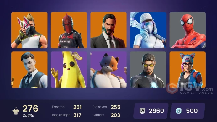 [PC/XBOX/PSN/SWITCH] 276 skins | OG STW | Astro Jack | Gold Brutus | Master Chief (Matte Black) | Gold Meowscles | Gold TNTina | Gold Midas | 