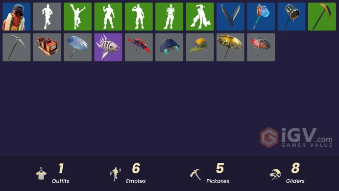 [PSN/XBOX/PC] 1 skins | The Brat | Arroyo Pack | Scales of Justice | Neon Wings | Deep Dive | Beachcomber | Bobo | Clawz Retro