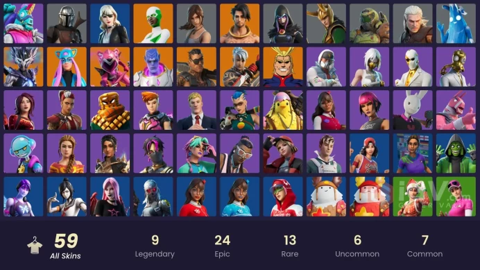 [PC/XBOX/PSN/SWITCH] 59 skins | Raz | Alli | Joey | Mecha Cuddle Master | All Might | Spire Assassin | Kymera | Ronin | Backlash | Mandalorian |