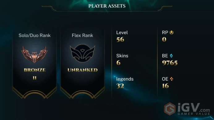 [EUW] S16! - SPLIT 1! - Bronze 2 - 1 WİN - 0 Lose - 9.7K Be - Honor 3 - Ranked Ready - Instant Delivery