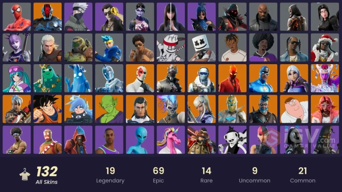[PC/XBOX/PSN/SWITCH] 132 skins | FNCS 3:1 Champion | Ascension Nezumi | The Ageless Champion | Harbinger Armor Omegarok | off |