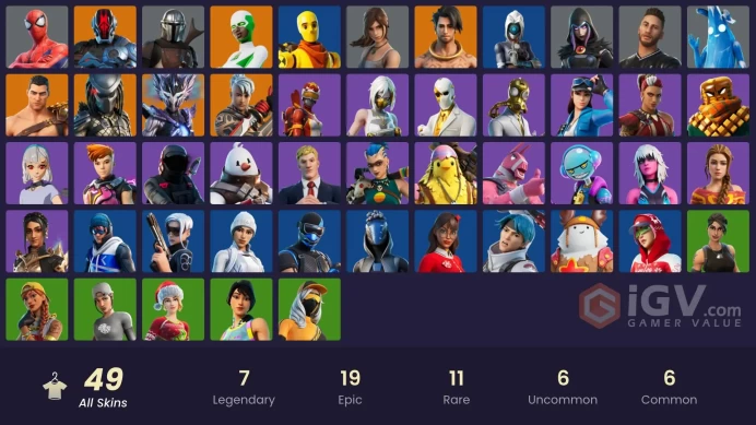 49 skins | Sultura | Cloud Striker | Point Patroller | Fixer | Ronin | Menace | Spire Assassin | Parental Control | All Platforms | Mail Access