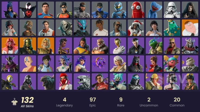 132 skins | Shady Doggo | Fashion Banshee | Hades | Peter Griffin | Zeus | Valeria | Poseidon | Parental Control | All Platforms | Mail Access |