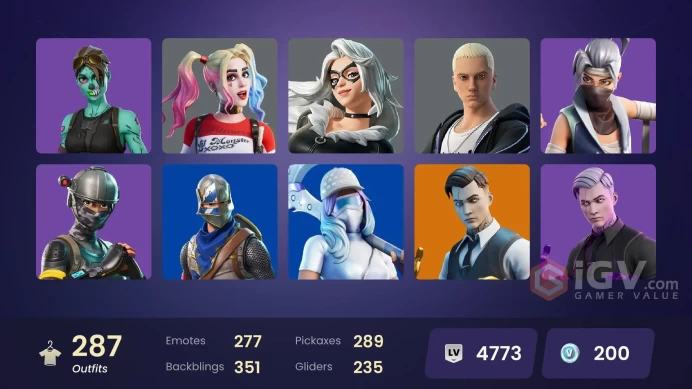[PC/XBOX] 287 skins |Take The L|  Blue Squire | Royale Knight | Leviathan Axe | Orange Justice | Point It Out | Candy Axe | Laugh It Up | 200 VB