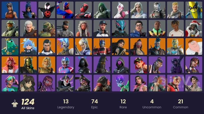 [PC/PSN/XBOX] 124 skins | Renegade Raider | Master Chief | Championship Jonesy | Championship Aura | Champion's Celebration| FNCS | 0 VB