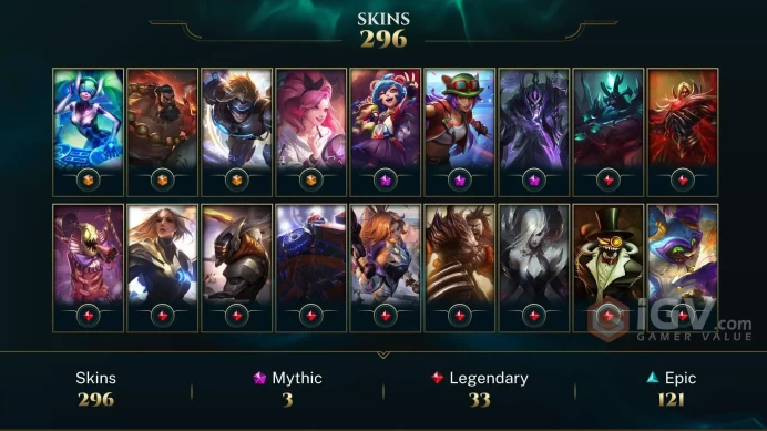 EUW | 296 SKIN | GOLD IV | 715 LVL | 272K+ BE | MAIL CHANGEABLE LEAGUE OF LEGENDS ACCOUNT