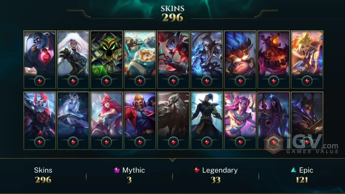 EUW | 296 SKIN | GOLD IV | 715 LVL | 272K+ BE | MAIL CHANGEABLE LEAGUE OF LEGENDS ACCOUNT