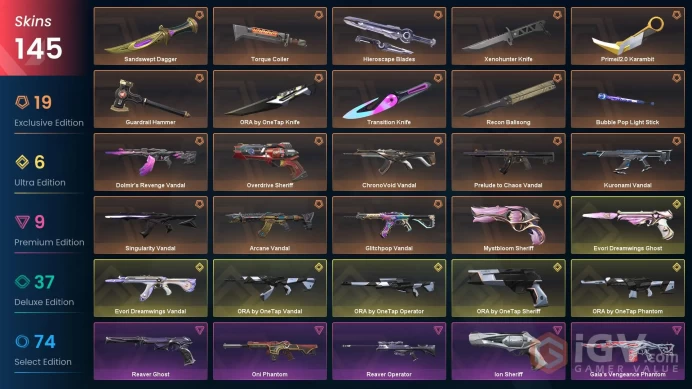 VALORANT EU WEST SERVER 145 SKİNS (+10 KNİFE, ORA BY ONE TAP PACKED, EVORİ+ARCANE+DOLMİR's+KURONAMİ+SİNGULARTY VANDAL )AUTO DELIVERY FULL ACCESS