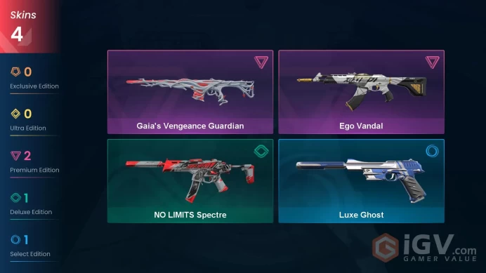[EU] 4 SKINS ~ 5,700 VP Inventory value