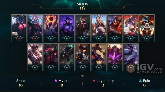 [EUW] S16! - SPLIT 1! - Emerald 1 - 22 SKINS - MID/JG MAIN - 5K BE - Honor 4 - Ranked Ready - Instant Delivery - HANDMADE
