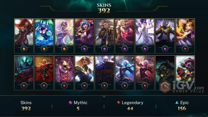 EMAIL CHANGEABLE 333 LVL ALL CHAMPIONS 392 SKINS PRESTIGE: KAI'SA EZREAL YASUO VOLIBEAR LAST PLAY 2023