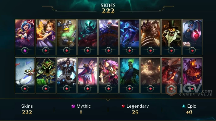 EUW EMAIL CHANGEABLE 164 CHAMPIONS 222 SKINS ZOMBYE RYZE ICE TOBBOGAN CORKI 201 Little legends 43 TFT Maps