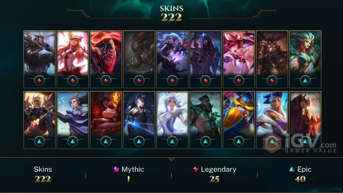 EUW EMAIL CHANGEABLE 164 CHAMPIONS 222 SKINS ZOMBYE RYZE ICE TOBBOGAN CORKI 201 Little legends 43 TFT Maps