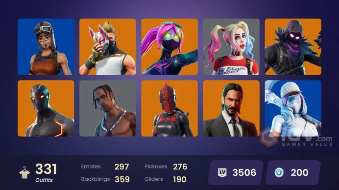 XBOX/PSN/PC - 330 skins | OG STW | Renegade Raider | Master Chief | Blue Team Leader | Travis Scott | Astro Jack | Gold TNTina | Gold Midas 