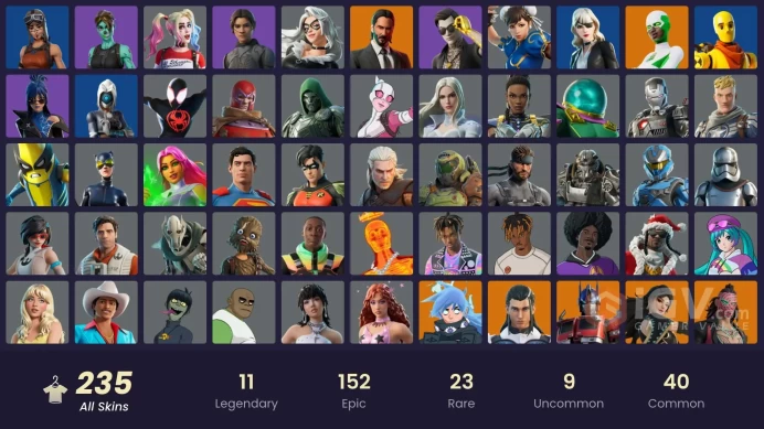 [PC/XBOX/PSN/SWITCH] 230 skins | Renegade Raider | Spectra Knight | Kado Thorne | John Wick | Nezumi | The Ageless | Backlash | 1100 VB