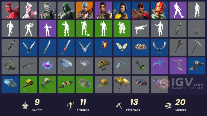 [PC/XBOX/PSN/SWITCH] 9 skins | Ronin | Doom | Gwenpool | Spider-Man Zero | War Machine | Shanta | D'Ark | Holiday Boxy | Throwback BG | Spectra 