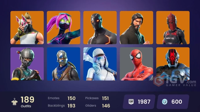 [PSN/XBOX/Nintendo/PC] - 189 skins | OG STW | The Reaper | Blue Squire | Royale Knight | Elite Agent | Gold Midas | NBA 75 Swish+Keri Commander 