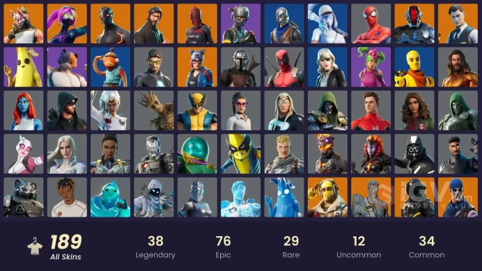 [PSN/XBOX/Nintendo/PC] - 189 skins | OG STW | The Reaper | Blue Squire | Royale Knight | Elite Agent | Gold Midas | NBA 75 Swish+Keri Commander 