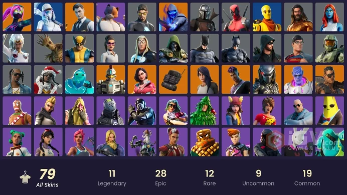 [PC/XBOX/PSN/SWITCH] 79 skins | Gold Midas | Gold Brutus | Master Chief (Matte Black) | Sentinel | Rox | Kymera | Galaxia | Predator | Fade | 