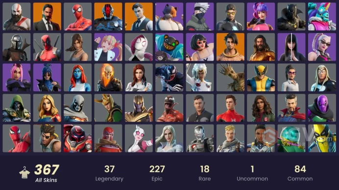 [PC/XBOX/PSN/SWITCH] 365 skins | Kratos | Shady Doggo | Andromeda | Naruto Uzumaki | Spire Assassin | Peter Griffin | Omegarok | Nezumi | Zeus |