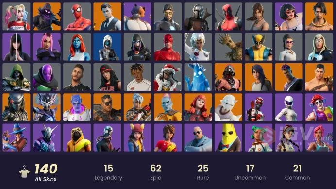 [PC/XBOX/PSN/SWITCH] 140 skins | Gold Midas | Gold Brutus | Heron Stance Hero | Fade | Kymera | Spire Assassin | Oppressor | Menace | The Origin