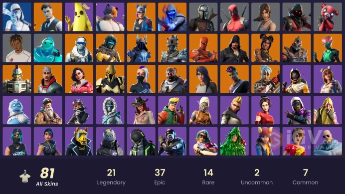 [PC/XBOX/PSN/SWITCH] 81 skins | Gold Midas | Gold Brutus | The Prisoner | Fade | Singularity | Rox | Frostbite | Fusion | Luxe | Blackheart | Ly