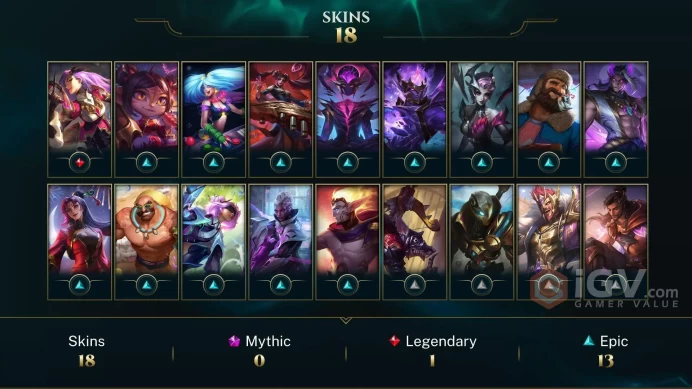 [S16 - SP1] EUW / SILVER II 99LP / LEGENDARY BATTLE QUEEN KATARINA  / 5KBE / 76 CHAMPİONS / 21 SKİN / HANDMADE / CHANGEABLE MAİL