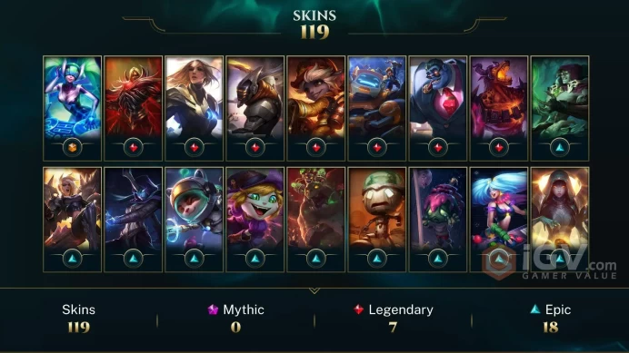 ME EMAIL CHANGEABLE 54 CHAMPIONS 119 SKINS Zombie Nunu & Willump Dragonblade Riven Zombie ryze