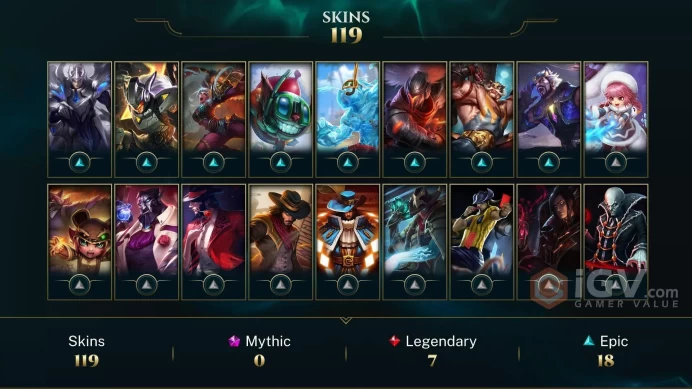 ME EMAIL CHANGEABLE 54 CHAMPIONS 119 SKINS Zombie Nunu & Willump Dragonblade Riven Zombie ryze