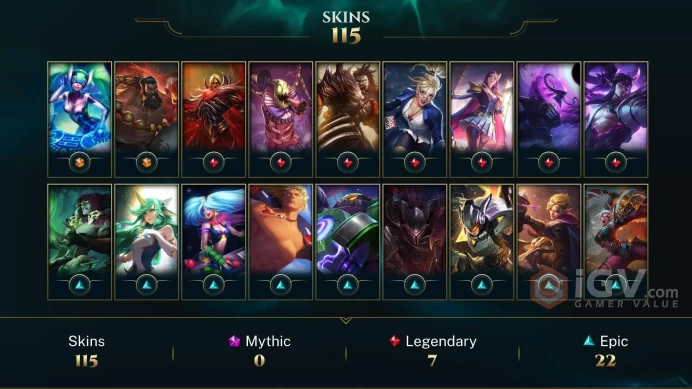 ME EMAIL CHANGEABLE 85 CHAMPPIONS 115 SKINS DJ Sona Spirit Guard Udyr LAST PLAY 2020