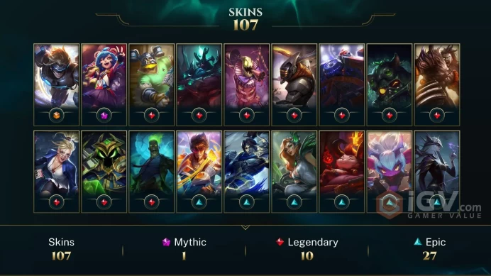 NA EMAIL CHANGEABLE 110 CHAMPIONS 34K BE 107 SKINS + INVENTORY 