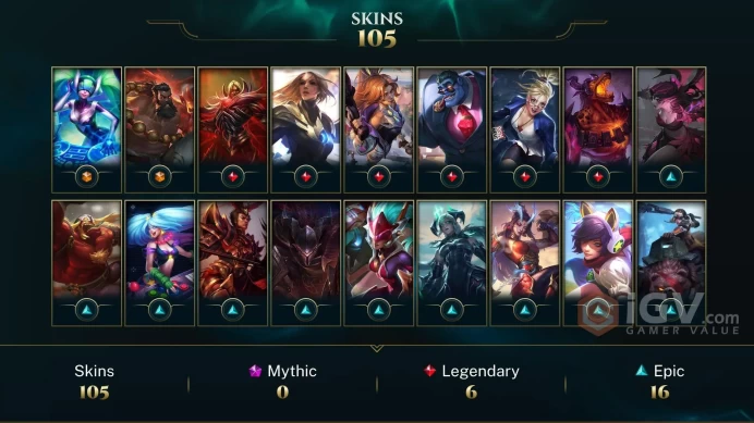 NA EMAIL CHANGEABLE 87 CHAMPIONS 38KBE 105 SKINS LAST PLAT 2023