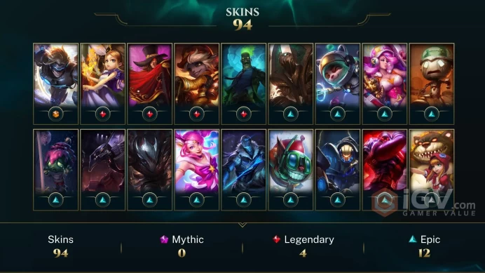 ME EMAIL CHANGEABLE 75 CHAMPIONS 94 SKINS Pulsefire Ezreal Zombie Brand LAST PLAY 2019