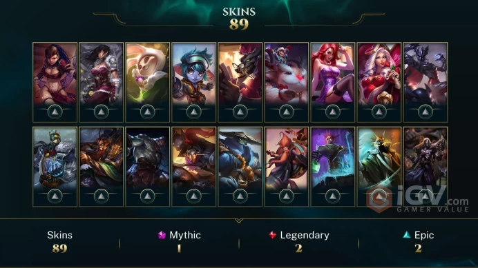 EUW EMAIL CHANGEABLE 101 CHAMPIONS 89 SKINS Reignited Worlds 2012 Riven 